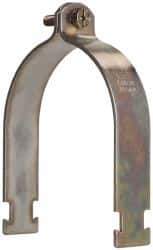 Cooper B-Line - 4" Pipe, 1/8 Gauge Framing Channel & Strut Mounted Clamp - Zinc Dichromate, Rigid Conduit - Apex Tool & Supply