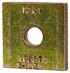 Cooper B-Line - 3/8" Rod, Zinc Dichromate Steel Square Strut Washer - 3/8" Bolt, Used with Cooper B Line Metal Framing Channels - Apex Tool & Supply