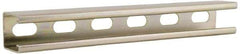 Cooper B-Line - 10' Long x 1-5/8" Wide x 1-5/8" High, 12 Gauge, Carbon Steel, Half Slot Framing Channel & Strut - 0.105" Thick, Dichromate - Apex Tool & Supply