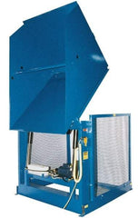 Vestil - 4,000 Lb Load Capacity, Steel Box Dumper - 66" Wide x 68" Long x 53-1/2" High, Blue - Apex Tool & Supply