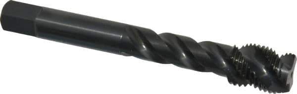 OSG - 1/2-20 UNF 3 Flute 3B Modified Bottoming Spiral Flute Tap - Vanadium High Speed Steel, Oxide Finish, 3-3/8" OAL, Right Hand Flute, Right Hand Thread, H3, Series 290 - Apex Tool & Supply