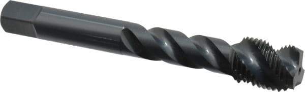 OSG - 1/2-20 UNF 3 Flute 2B Modified Bottoming Spiral Flute Tap - Vanadium High Speed Steel, Oxide Finish, 3-3/8" OAL, Right Hand Flute, Right Hand Thread, H5, Series 290 - Apex Tool & Supply