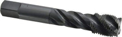 OSG - 3/4-16 UNF 4 Flute 3B Modified Bottoming Spiral Flute Tap - Vanadium High Speed Steel, Oxide Finish, 4-1/4" OAL, Right Hand Flute, Right Hand Thread, H3, Series 290 - Apex Tool & Supply