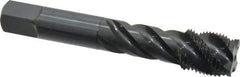 OSG - 3/4-16 UNF 4 Flute 2B Modified Bottoming Spiral Flute Tap - Vanadium High Speed Steel, Oxide Finish, 4-1/4" OAL, Right Hand Flute, Right Hand Thread, H5, Series 290 - Apex Tool & Supply