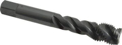 OSG - M14x1.50 Metric Fine 3 Flute Modified Bottoming Spiral Flute Tap - Vanadium High Speed Steel, Oxide Finish, 3-19/32" OAL, Right Hand Flute, Right Hand Thread, D6, Series 299 - Apex Tool & Supply