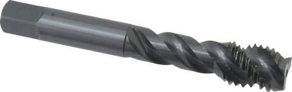 OSG - M14x2.00 Metric Coarse 3 Flute 6H Modified Bottoming Spiral Flute Tap - Vanadium High Speed Steel, Oxide Finish, 3-19/32" OAL, Right Hand Flute, Right Hand Thread, D7, Series 299 - Apex Tool & Supply