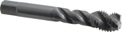 OSG - M16x2.00 Metric Coarse 3 Flute 6H Modified Bottoming Spiral Flute Tap - Vanadium High Speed Steel, Oxide Finish, 3-13/16" OAL, Right Hand Flute, Right Hand Thread, D7, Series 299 - Apex Tool & Supply
