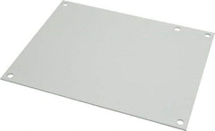 Cooper B-Line - 6-1/4" OAW x 8-1/4" OAH Powder Coat Finish Electrical Enclosure Nonperforated Panel - 10" x 8" Box, 14 Gauge Steel, Use with 1084-1/1086 RHC/1086-1 - Apex Tool & Supply