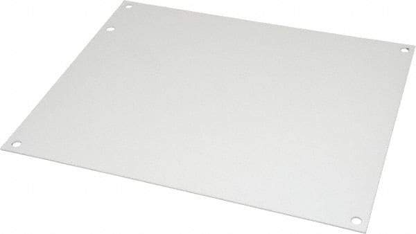 Cooper B-Line - 8-1/4" OAW x 10-1/4" OAH Powder Coat Finish Electrical Enclosure Nonperforated Panel - 12" x 10" Box, 14 Gauge Steel, Use with 12104-1/12106 RHC/12106-1 - Apex Tool & Supply