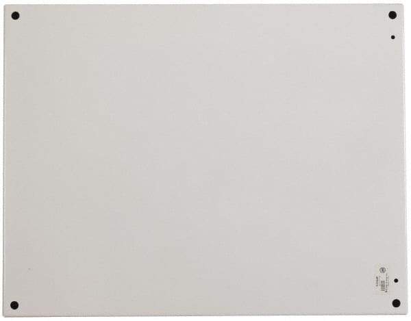 Cooper B-Line - 20-7/8" OAW x 32-7/8" OAH Powder Coat Finish Electrical Enclosure Flanged Panel - 36" x 24" Box, 12 Gauge Steel, Use with 362412RHC - Apex Tool & Supply