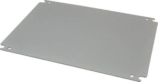 Cooper B-Line - 10" OAW x 14" OAH Powder Coat Finish Electrical Enclosure Nonperforated Panel - 16" x 12" Box, 14 Gauge Steel, Use with 161210-SD/161210-SDW/16126-FM/16126-SD/16128-SD/16128-SDW - Apex Tool & Supply