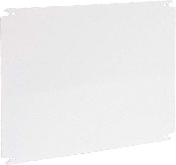 Cooper B-Line - 14" OAW x 18" OAH Powder Coat Finish Electrical Enclosure Nonperforated Panel - 20" x 16" Box, 12 Gauge Steel, Use with 162010-SD/16206-SD/16208-SD/201610-SD/201610-SDW/20166-FM/20166-SD/20166-SDW/20168-SD/20168-SDW - Apex Tool & Supply