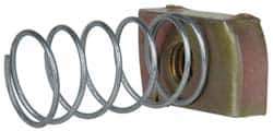 Cooper B-Line - 3/8-16" Rod, Zinc Dichromate Steel Spring Strut Nut - 1100 Lb Capacity, 3/8-16" Bolt - Apex Tool & Supply