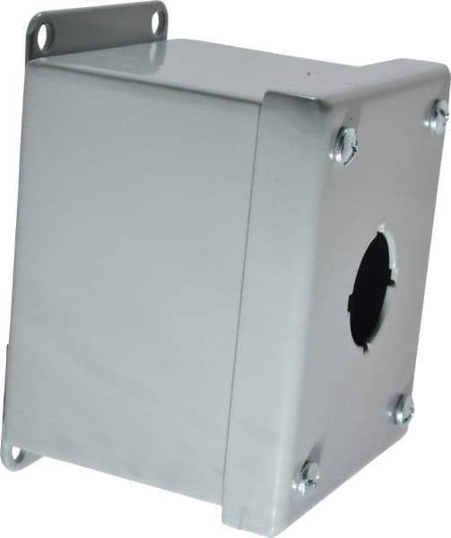 Cooper B-Line - 1 Hole, 1.203 Inch Hole Diameter, Steel Pushbutton Switch Enclosure - 4 Inch High x 3-1/4 Inch Wide x 3 Inch Deep, 12, 13 NEMA Rated - Apex Tool & Supply
