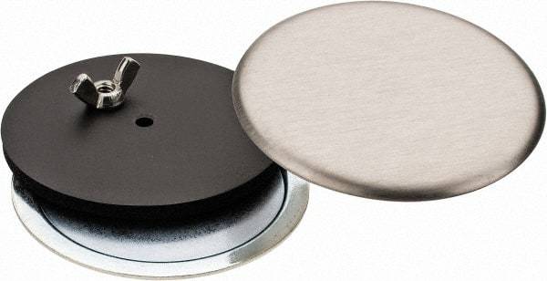 Cooper B-Line - 2" Conduit, 4X NEMA Rated, Electrical Enclosure Stainless Steel Hole Seal - UL Listed, Includes Oil-Resistant Gasket, Plated Stud & Wing Nut - Apex Tool & Supply