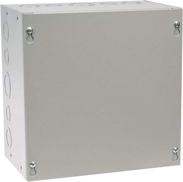 Cooper B-Line - Steel Junction Box Enclosure Screw Flat Cover - NEMA 1, 10" Wide x 10" High x 6" Deep - Apex Tool & Supply
