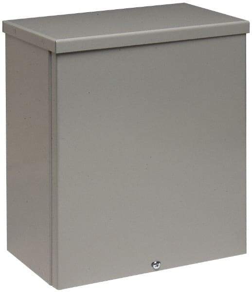 Cooper B-Line - Steel Junction Box Enclosure Screw Flat Cover - NEMA 3R, 10" Wide x 12" High x 4" Deep, Rainproof - Apex Tool & Supply