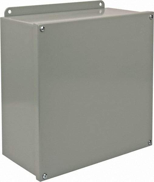 Cooper B-Line - Steel Standard Enclosure Screw Flat Cover - NEMA 12, 13, 12" Wide x 12" High x 6" Deep, Dirt-tight & Dust-tight - Apex Tool & Supply