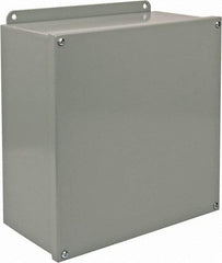Cooper B-Line - Steel Standard Enclosure Screw Flat Cover - NEMA 12, 13, 12" Wide x 12" High x 6" Deep, Dirt-tight & Dust-tight - Apex Tool & Supply
