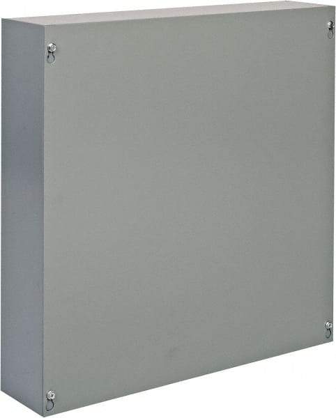 Cooper B-Line - Steel Junction Box Enclosure Screw Flat Cover - NEMA 1, 18" Wide x 18" High x 4" Deep - Apex Tool & Supply