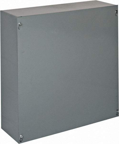Cooper B-Line - Steel Junction Box Enclosure Screw Flat Cover - NEMA 1, 18" Wide x 18" High x 6" Deep - Apex Tool & Supply