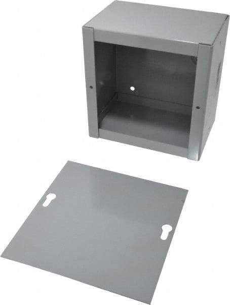 Cooper B-Line - Steel Junction Box Enclosure Screw Flat Cover - NEMA 1, 6" Wide x 6" High x 4" Deep - Apex Tool & Supply