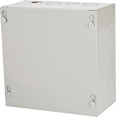 Cooper B-Line - Steel Junction Box Enclosure Screw Flat Cover - NEMA 1, 8" Wide x 8" High x 4" Deep - Apex Tool & Supply