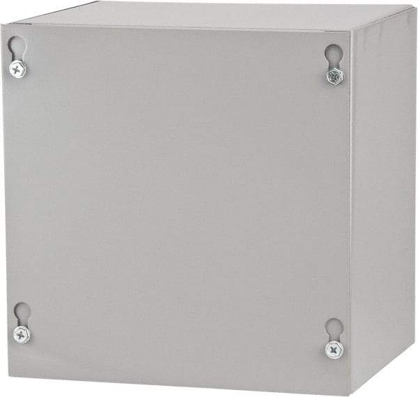 Cooper B-Line - Steel Junction Box Enclosure Screw Flat Cover - NEMA 1, 8" Wide x 8" High x 6" Deep - Apex Tool & Supply