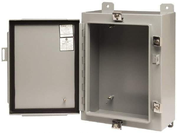 Cooper B-Line - Steel Standard Enclosure Hinge Flat Cover - NEMA 4, 12, 13, 24" Wide x 24" High x 8" Deep, Rainproof & Watertight - Apex Tool & Supply