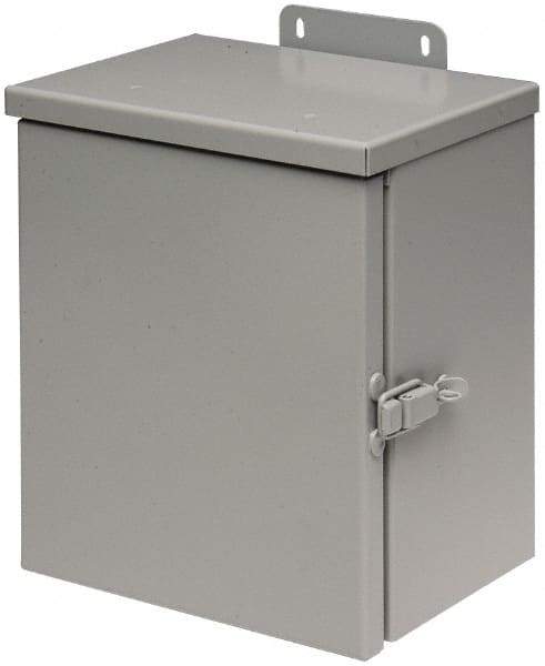Cooper B-Line - Steel Junction Box Enclosure Hinge Flat Cover - NEMA 3R, 16" Wide x 20" High x 6" Deep, Rainproof - Apex Tool & Supply