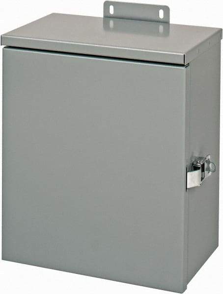 Cooper B-Line - Steel Junction Box Enclosure Hinge Flat Cover - NEMA 3R, 10" Wide x 12" High x 6" Deep, Rainproof - Apex Tool & Supply