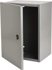 Cooper B-Line - Steel Standard Enclosure Hinge Flat Cover - NEMA 1, 12" Wide x 16" High x 8-5/8" Deep - Apex Tool & Supply