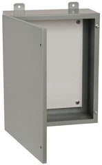 Cooper B-Line - Steel Standard Enclosure Hinge Flat Cover - NEMA 12, 13, 16" Wide x 20" High x 7" Deep, Dirt-tight & Dust-tight - Apex Tool & Supply