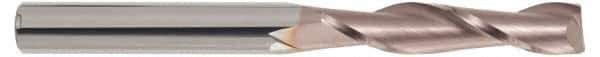SGS - 1", 3" LOC, 1" Shank Diam, 6" OAL, 2 Flute, Solid Carbide Square End Mill - Single End, TiCN Finish, Spiral Flute, 30° Helix, Centercutting, Right Hand Cut, Right Hand Flute, Series 3EL - Apex Tool & Supply