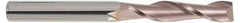 SGS - 1", 3" LOC, 1" Shank Diam, 6" OAL, 2 Flute, Solid Carbide Square End Mill - Single End, TiCN Finish, Spiral Flute, 30° Helix, Centercutting, Right Hand Cut, Right Hand Flute, Series 3EL - Apex Tool & Supply