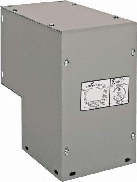 Cooper B-Line - 6 Inch Wide x 6 Inch High, Raceway Elbow End - 90°, Gray, For Use with Lay In Wireways, Type 1 Screw Cover Wireway - Apex Tool & Supply