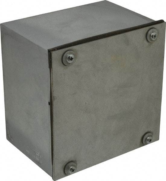 Cooper B-Line - Steel Junction Box Enclosure Screw Flat Cover - NEMA 3, 12, 6" Wide x 6" High x 4" Deep, Dust-tight & Rainproof - Apex Tool & Supply
