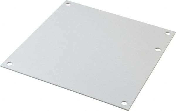 Cooper B-Line - 6-1/4" OAW x 6-1/4" OAH Powder Coat Finish Electrical Enclosure Nonperforated Panel - 8" x 8" Box, 14 Gauge Steel, Use with 884 RHC/884-1/886 RHC/886-1 - Apex Tool & Supply