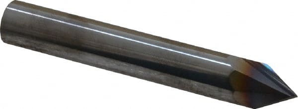Niagara Cutter - 3/8" Diam 2 Flute Single End Solid Carbide Chamfer Mill - Apex Tool & Supply