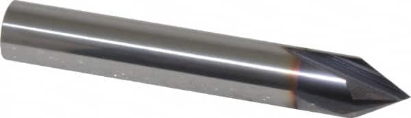 Niagara Cutter - 3/8" Diam 4 Flute Single End Solid Carbide Chamfer Mill - Apex Tool & Supply