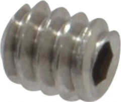 Value Collection - #4-40 UNC, 1/8" OAL, Flat Point Set Screw - Grade Austenitic A2 Stainless Steel, 0.05" Key - Apex Tool & Supply