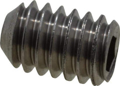 Value Collection - #8-32 UNC, 1/4" OAL, Flat Point Set Screw - Grade Austenitic A2 Stainless Steel, 5/64" Key - Apex Tool & Supply