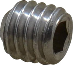 Value Collection - #10-32 UNF, 3/16" OAL, Flat Point Set Screw - Grade Austenitic A2 Stainless Steel, 3/32" Key - Apex Tool & Supply