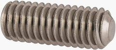 Value Collection - #10-32 UNF, 1/2" OAL, Flat Point Set Screw - Grade Austenitic A2 Stainless Steel, 3/32" Key - Apex Tool & Supply