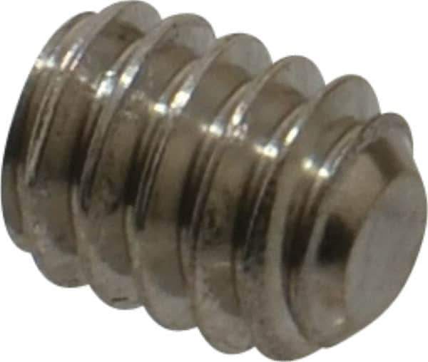Value Collection - 1/4-20 UNC, 5/16" OAL, Flat Point Set Screw - Grade Austenitic A2 Stainless Steel, 1/8" Key - Apex Tool & Supply