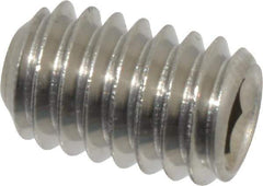 Value Collection - 5/16-18 UNC, 1/2" OAL, Flat Point Set Screw - Grade Austenitic A2 Stainless Steel, 5/32" Key - Apex Tool & Supply