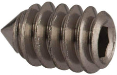 Value Collection - #4-40 UNC, 3/16" OAL, Cone Point Set Screw - Grade Austenitic A2 Stainless Steel, 0.05" Key - Apex Tool & Supply