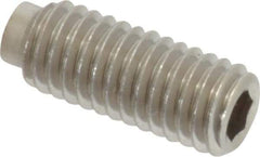 Value Collection - #10-32 UNF, 1/2" OAL, Half Dog Point Set Screw - Grade Austenitic A2 Stainless Steel, 3/32" Key - Apex Tool & Supply