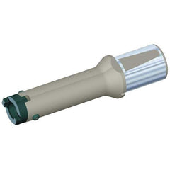 Kennametal - Series HTS, Head Connection 16, 50mm Shank Diam, Drill Body - 315mm Drill Body Length to Flange, 5.34 Toolholder, 32mm Nose Diam, 428mm OAL, 360mm Drill Body Length, Whistle Notch Shank, Through Coolant - Apex Tool & Supply