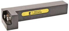 Kennametal - KGME, Right Hand, Indexable Grooving Tool Holder - 25mm Shank Height, 25mm Shank Width, 150.25mm OAL - Apex Tool & Supply